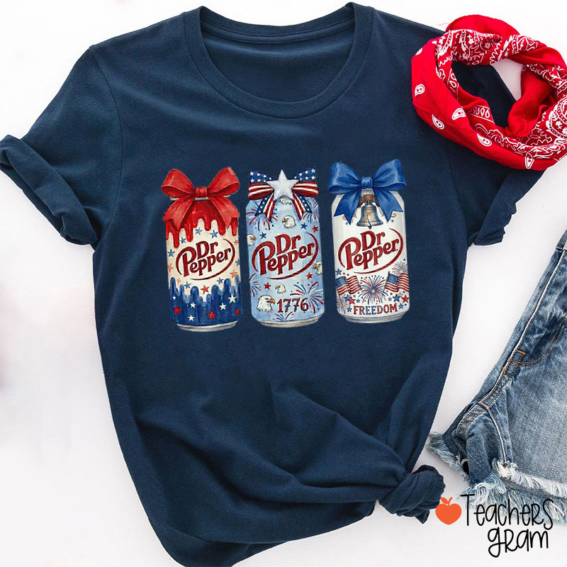 Patriotic Soda Lover Teacher T-Shirt