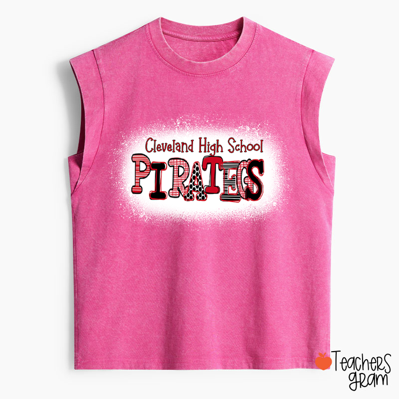 Personalized Hooray I Cheer For Them Teacher Washed Tank Top