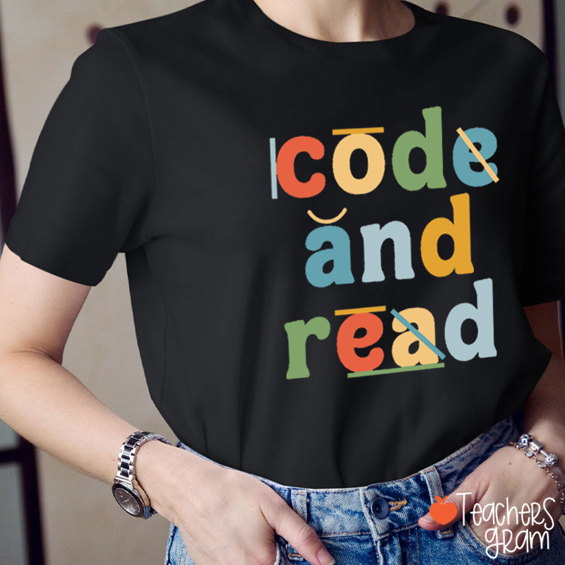 Code And Read Repeat Teacher T-Shirt