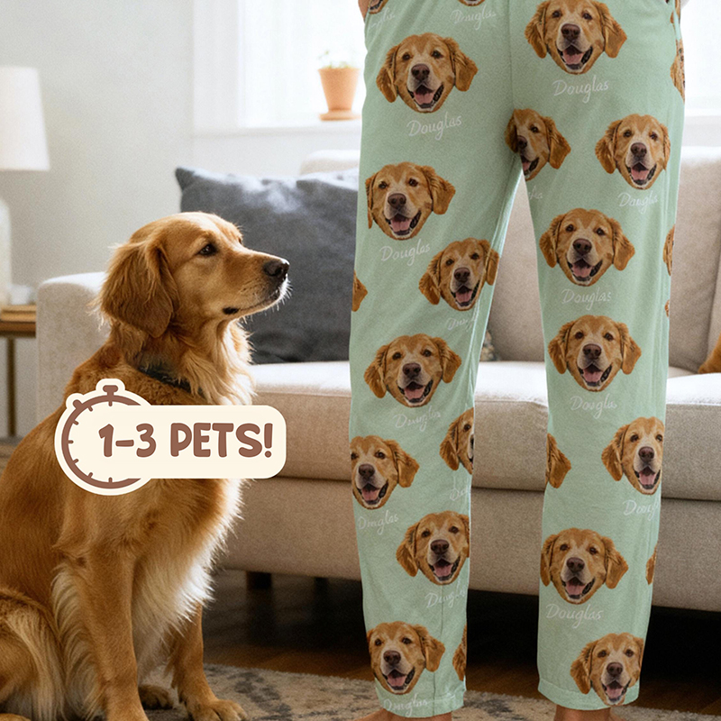Personalized Pet Face Teacher Wide Leg Pants