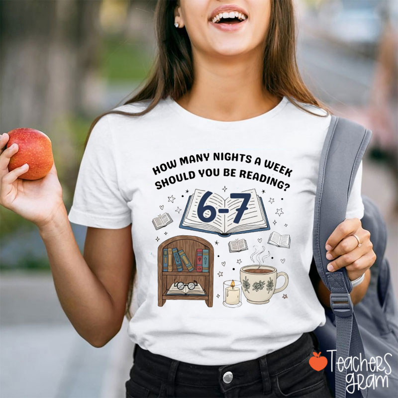 Reading Six Seven Teacher T-Shirt