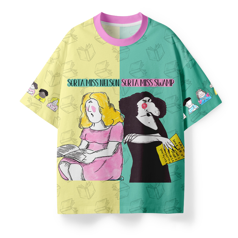 Sorta Miss Nelson Sorta Miss Swamp Teacher Eco Oversized Graphic T-Shirt