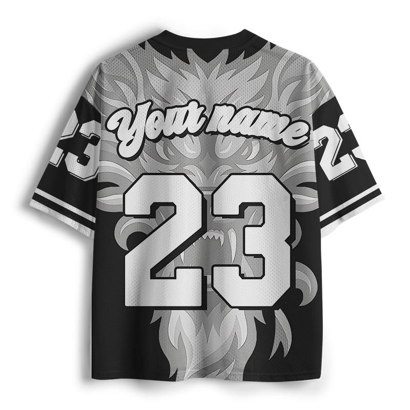 Personalized Name And Number Courage Black Cool Teacher Mesh Jersey
