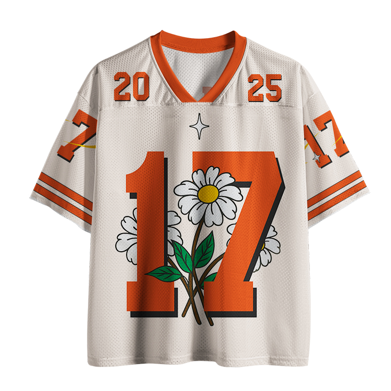 Personalized Name And Number Flowers Teacher Mesh Jersey