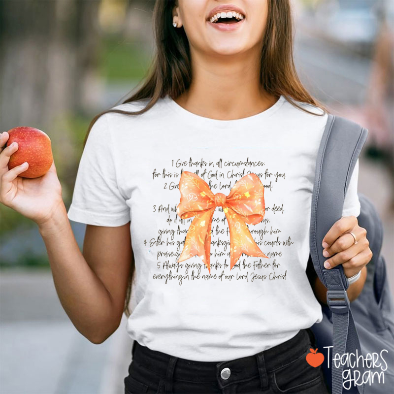 Always Giving Thanks Teacher T-shirt