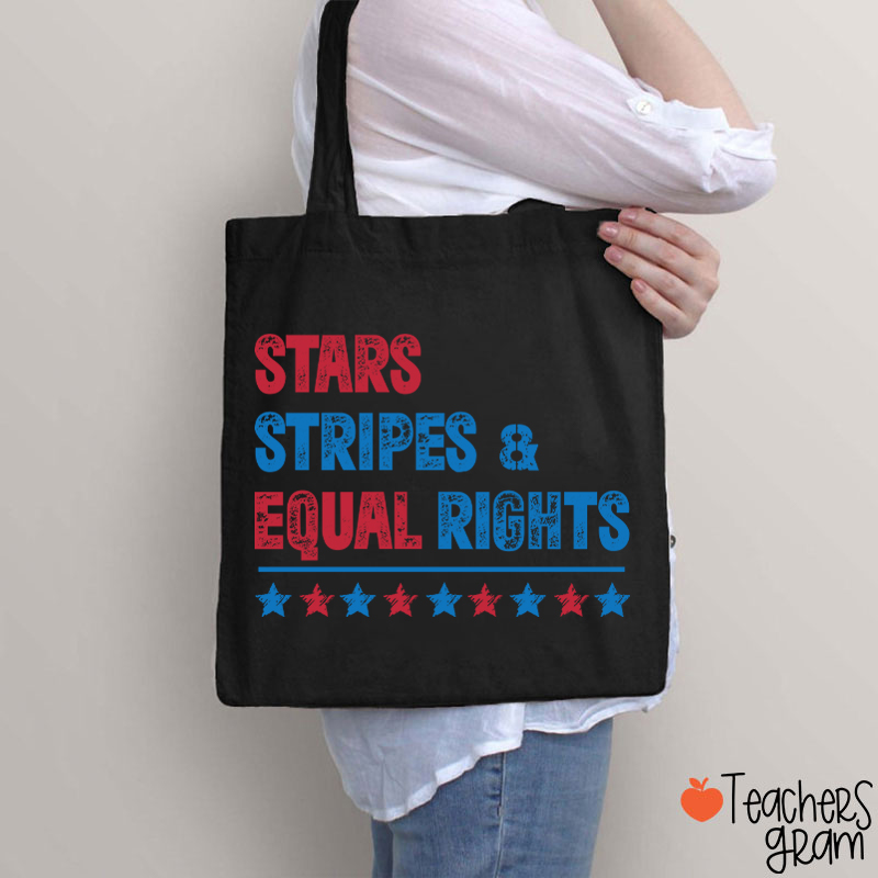Stars Stripes And Equal Rights Teacher Tote Bag