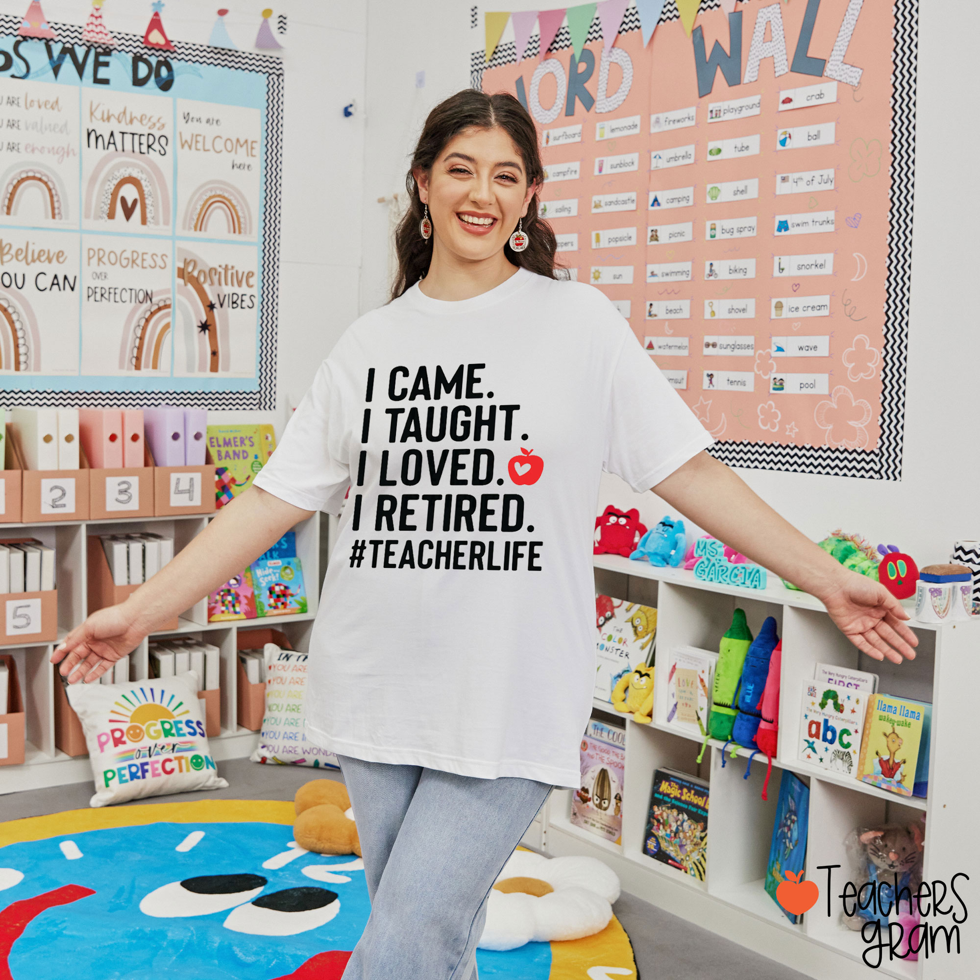 I Came I Taught I Loved I Retired Teacher T-Shirt