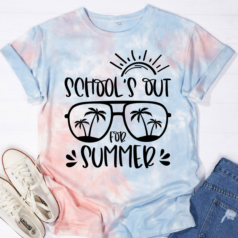 School's Out For Summer Teacher Tie-dye T-Shirt
