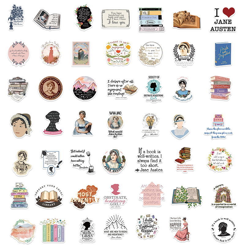 Jane Austen 50 PCS Stickers Pack