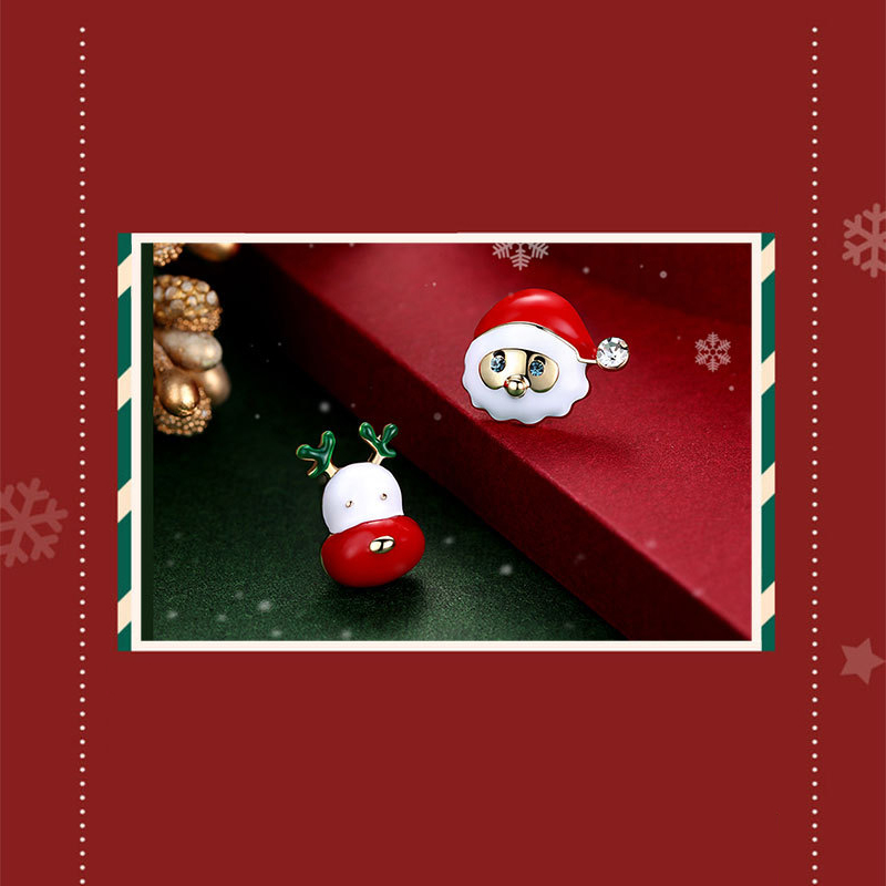 Santa Claus Reindeer Teacher Metal Earrings