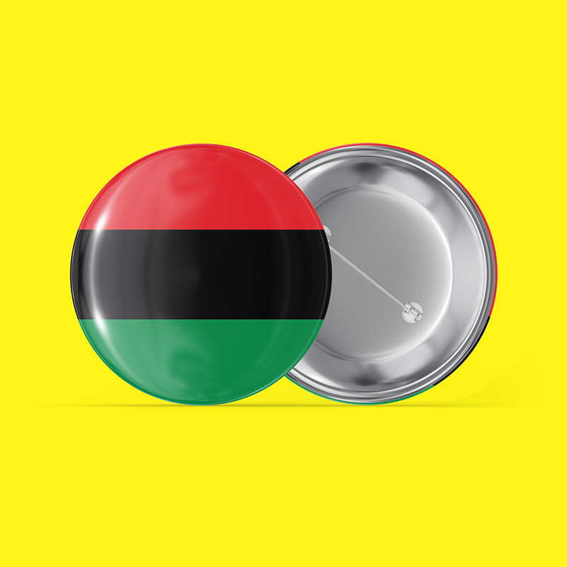 Pan African Flag Teacher Pinback Button