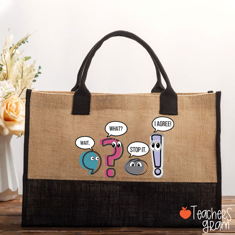 Grammar Wait What Stop It I Agree Teacher Cotton Tote Bag