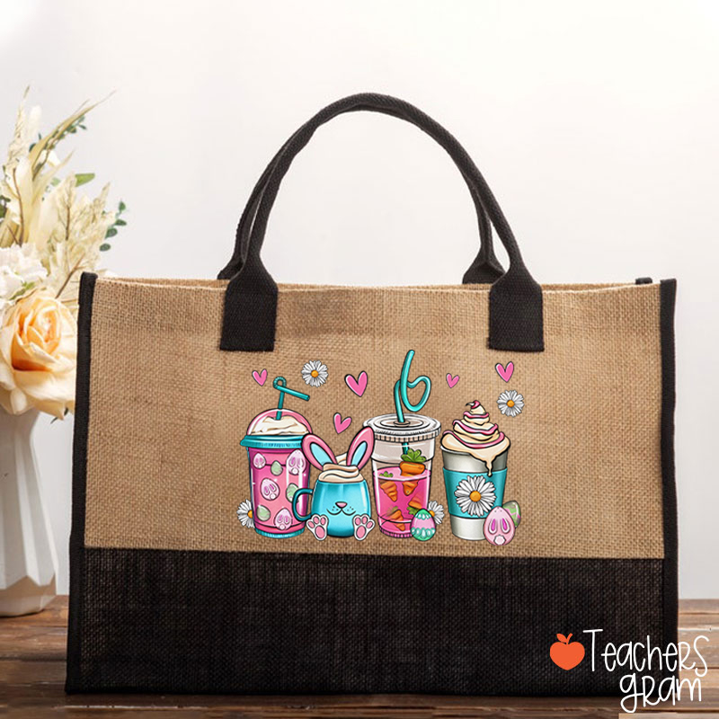 Easter Coffee Teacher Cotton Tote Bag