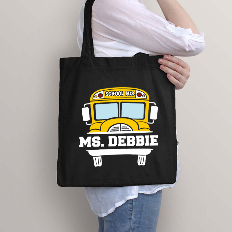 Personalized Back To School Bus Driver Teacher Tote Bag