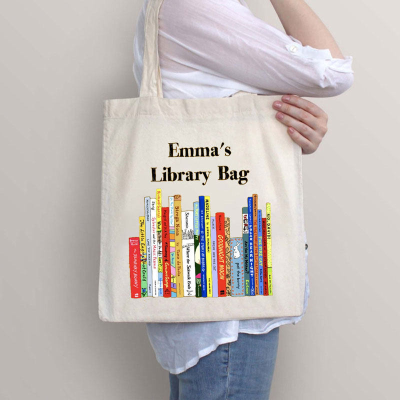 Personalized Library Bag Teacher Tote Bag