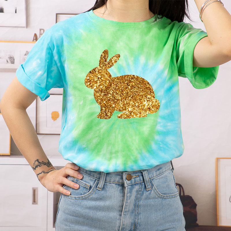 Glitter Easter Peeps Teacher Tie-dye T-Shirt