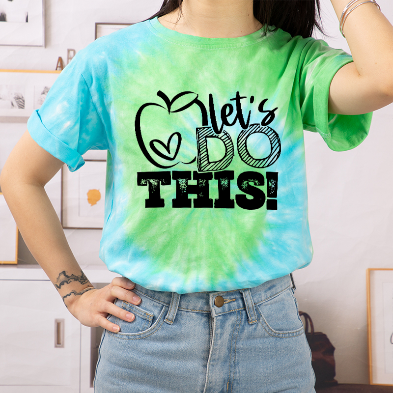Kiddo Let's Do It Teacher Tie-dye T-Shirt