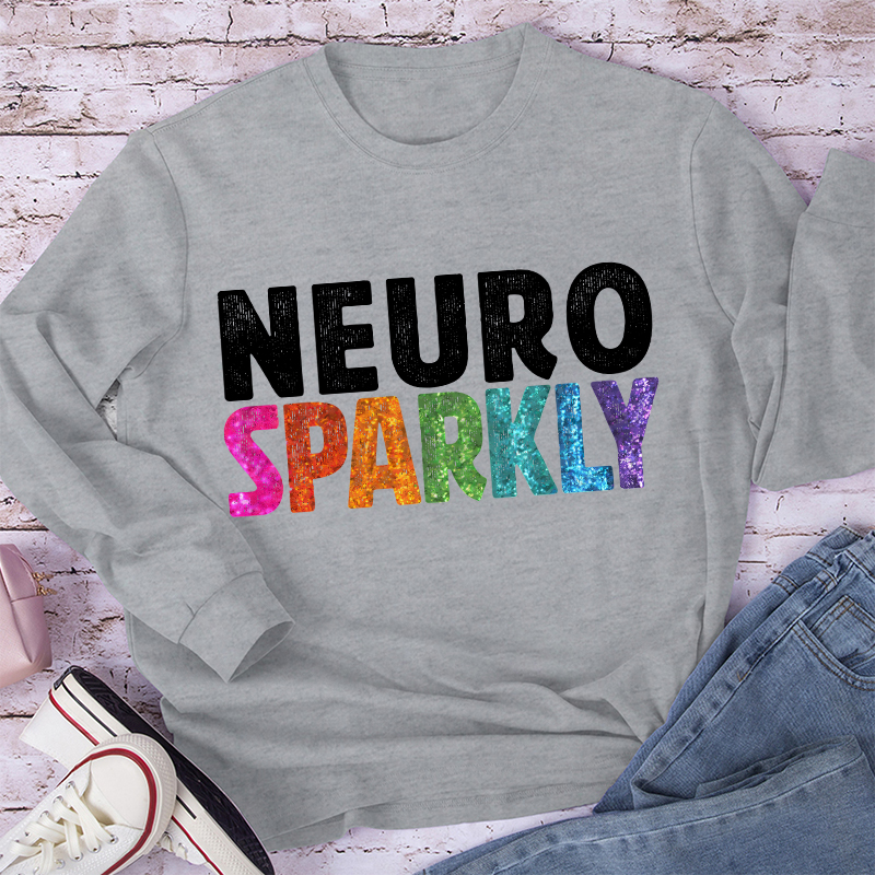 Neuro Sparkly Teacher Long Sleeve T-Shirt