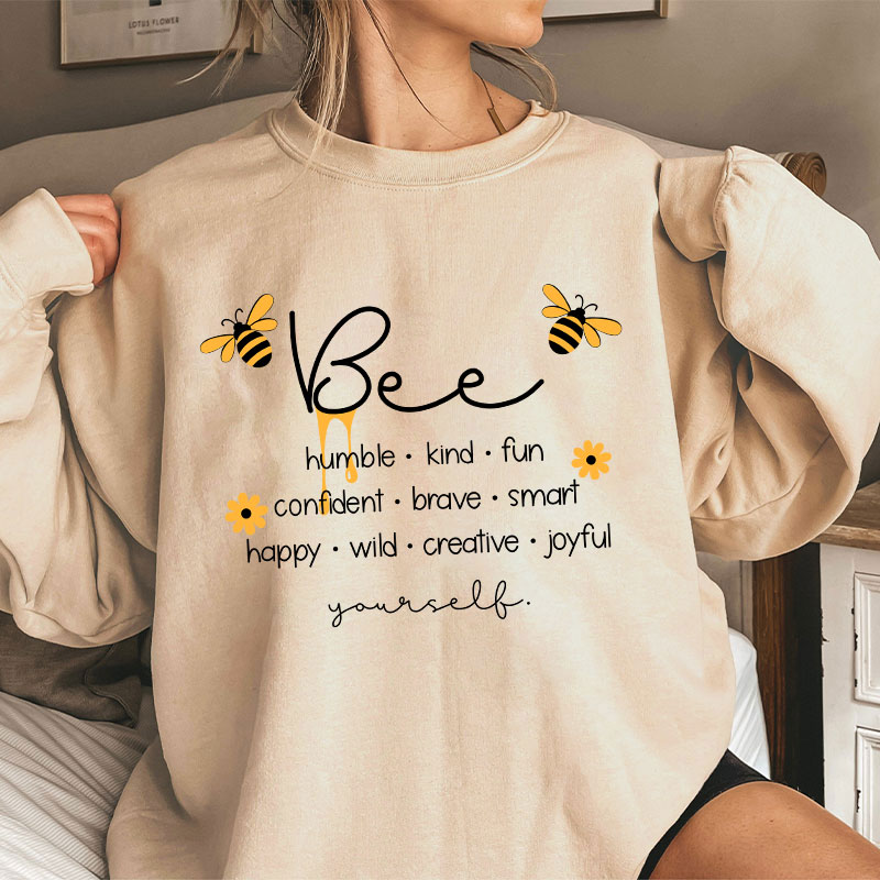 Bee Humble Kind Fun Teacher Sweatshirt