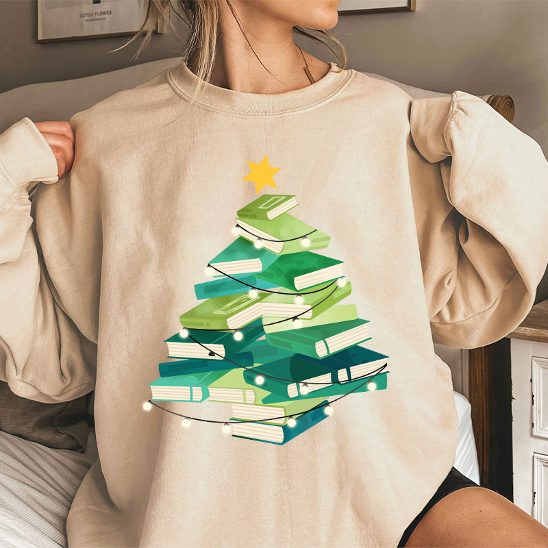 Christmas Book Teacher Sweatshirt