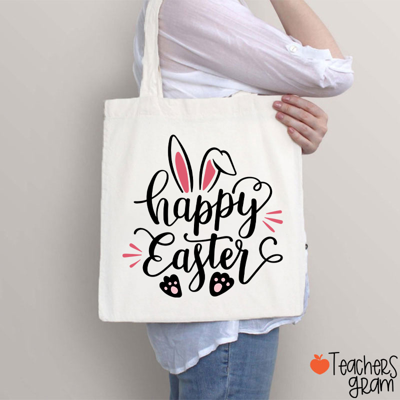 Happy Easter Bunny Teacher Tote Bag
