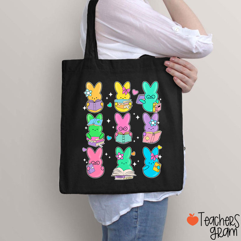 Reading Bunny Teacher Tote Bag