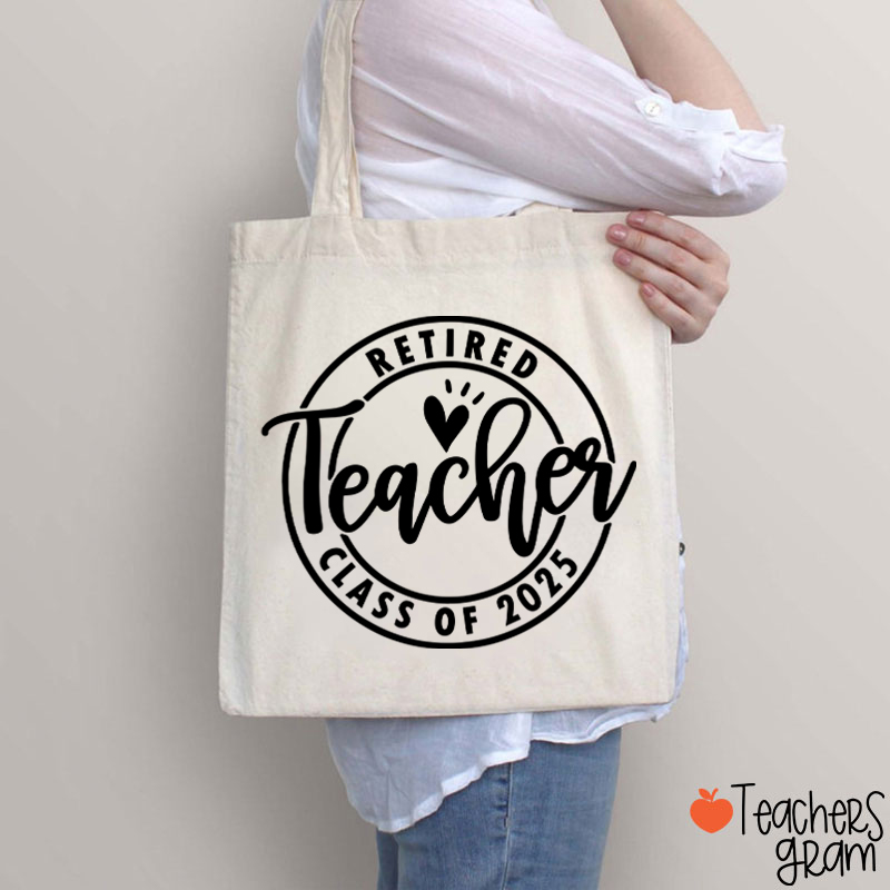 Personalized Looking Forward To Retirement Teacher Tote Bag
