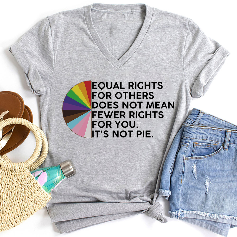 Equal Rights For Others Teacher Female V-Neck T-Shirt