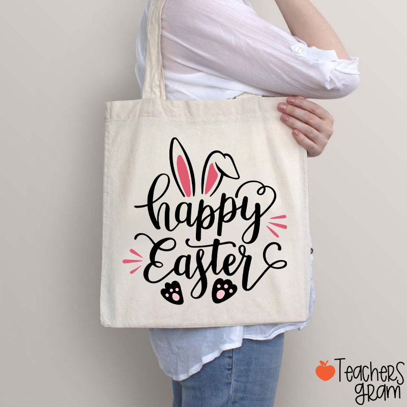 Happy Easter Bunny Teacher Tote Bag