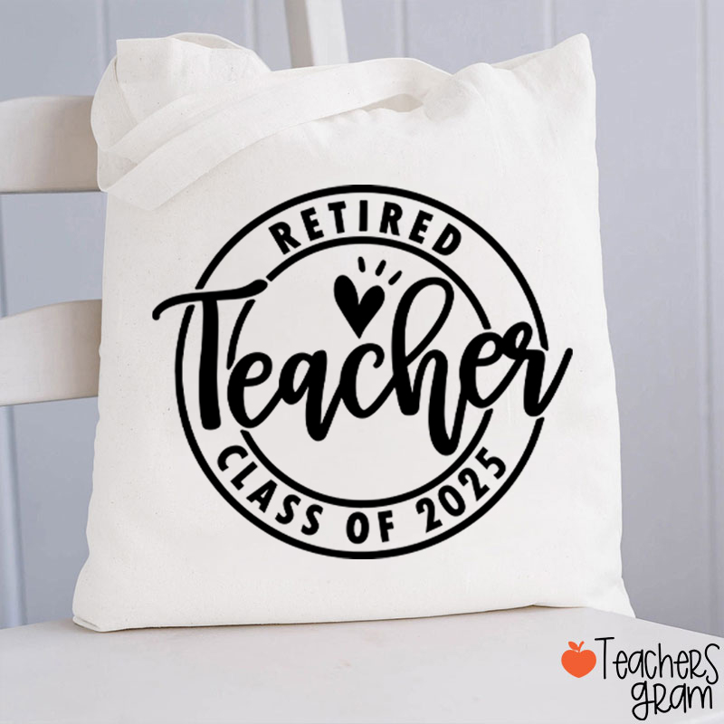 Personalized Looking Forward To Retirement Teacher Tote Bag