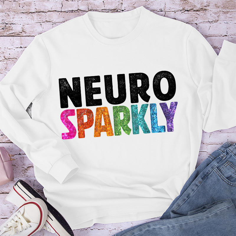 Neuro Sparkly Teacher Long Sleeve T-Shirt