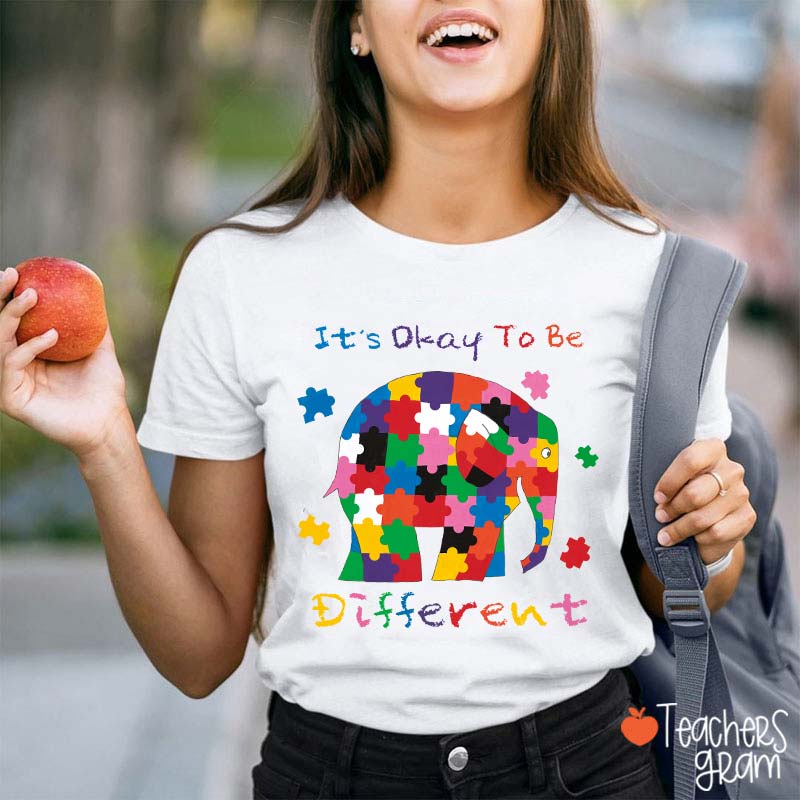 It's Okay To Be Different Be Yourself Teacher T-Shirt
