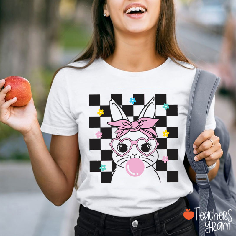 Cute Bunny Easter Teacher T-Shirt