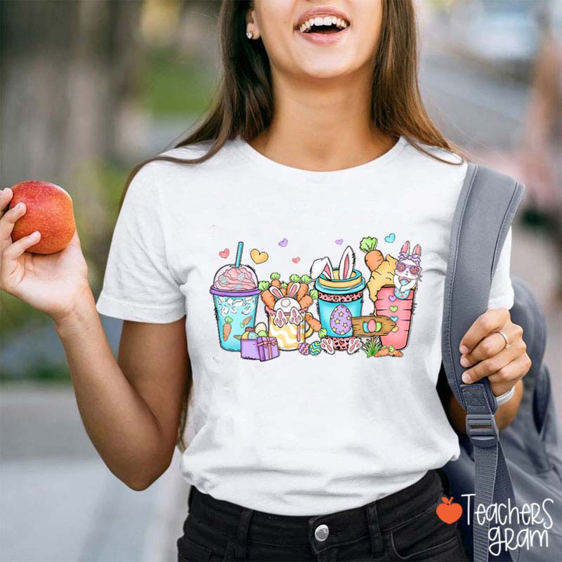 Cute Easter Drinks Teacher T-Shirt