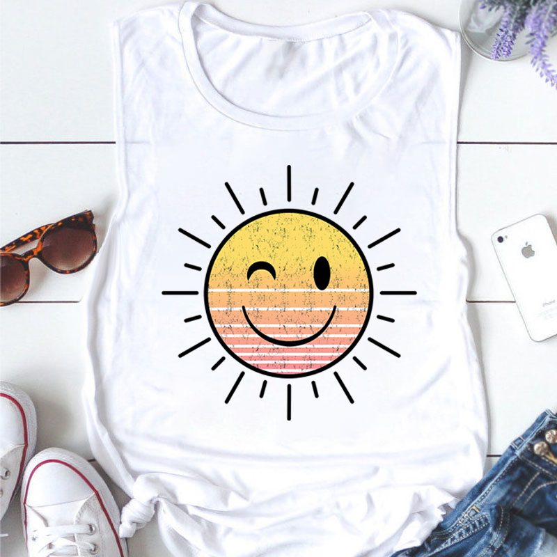 Sunshine Smiley Face Teacher Tank Top