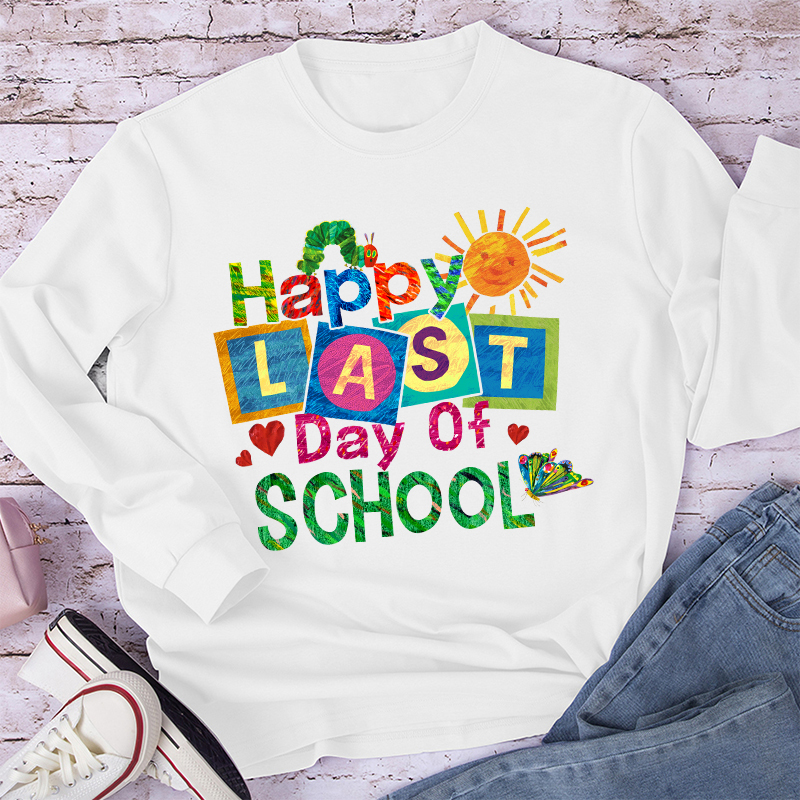 Summer Happy Last Day Of School Teacher Long Sleeve T-Shirt