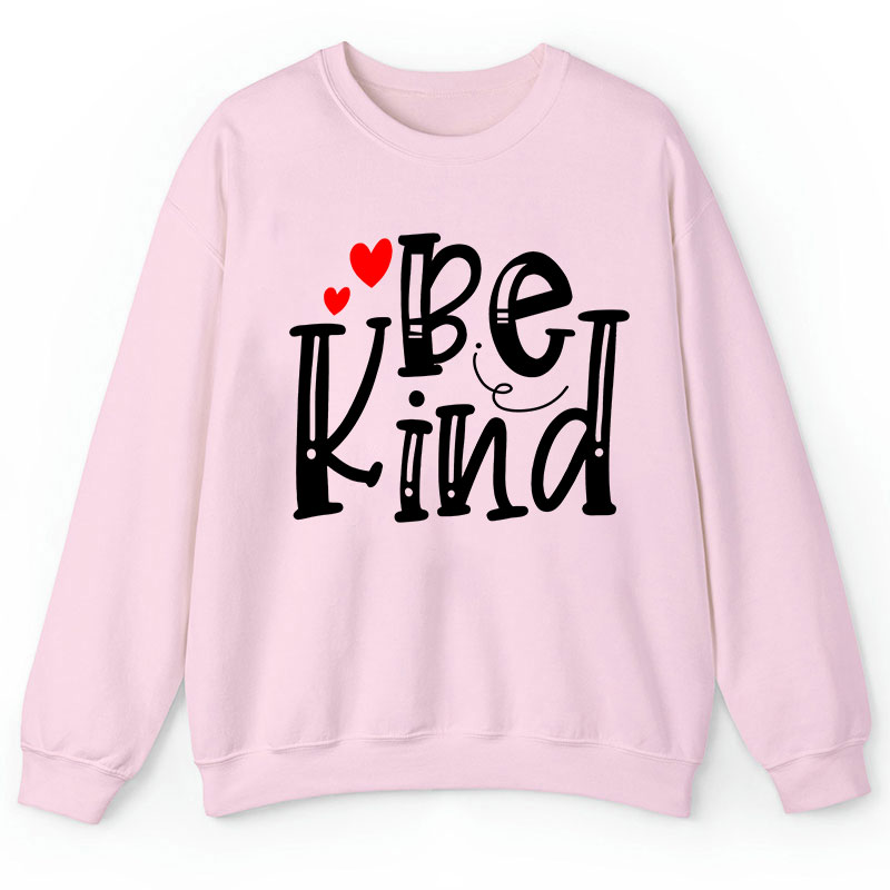 Be Kind Red Heart Teacher Sweatshirt