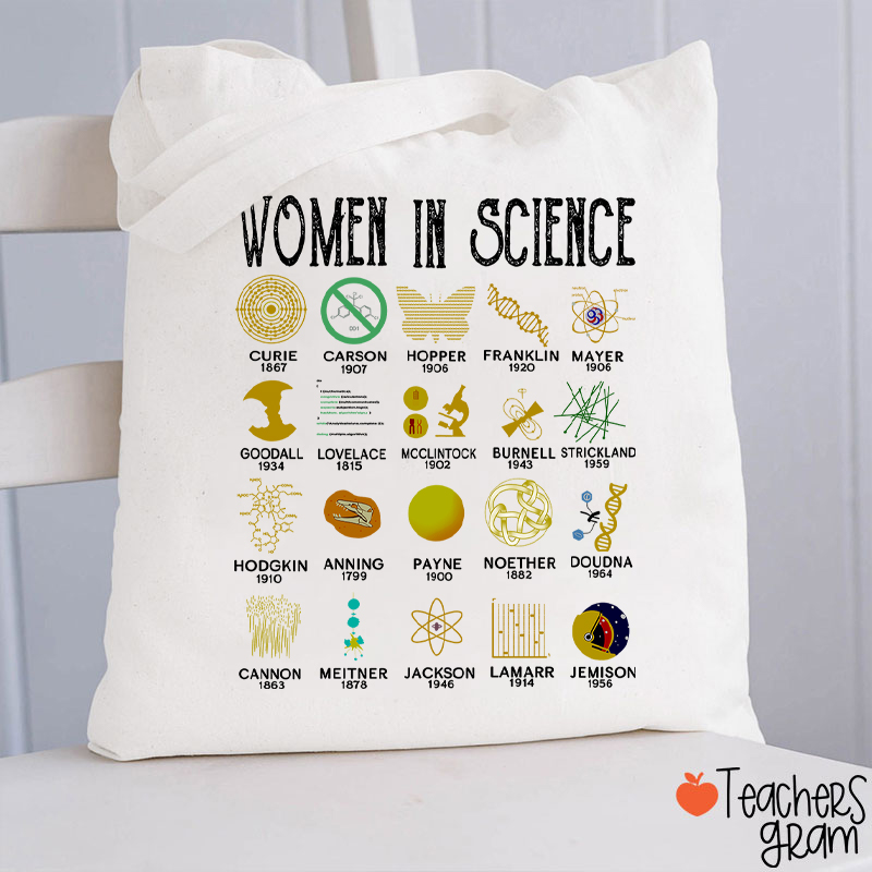 Smart Women In Science Teacher Tote Bag