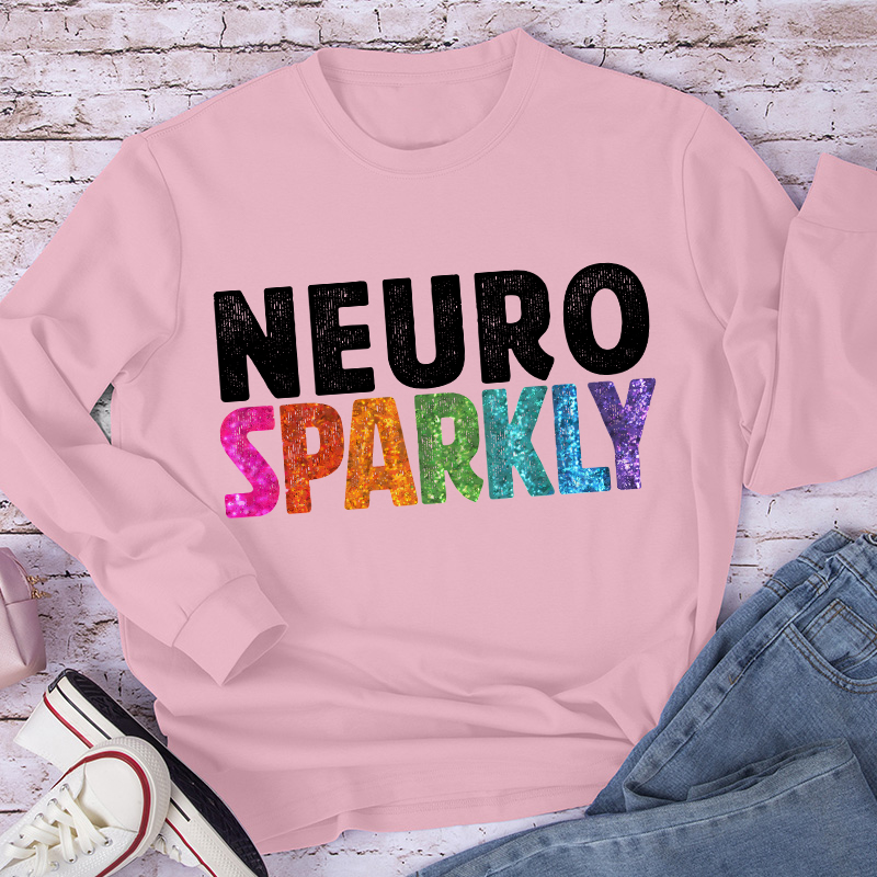Neuro Sparkly Teacher Long Sleeve T-Shirt