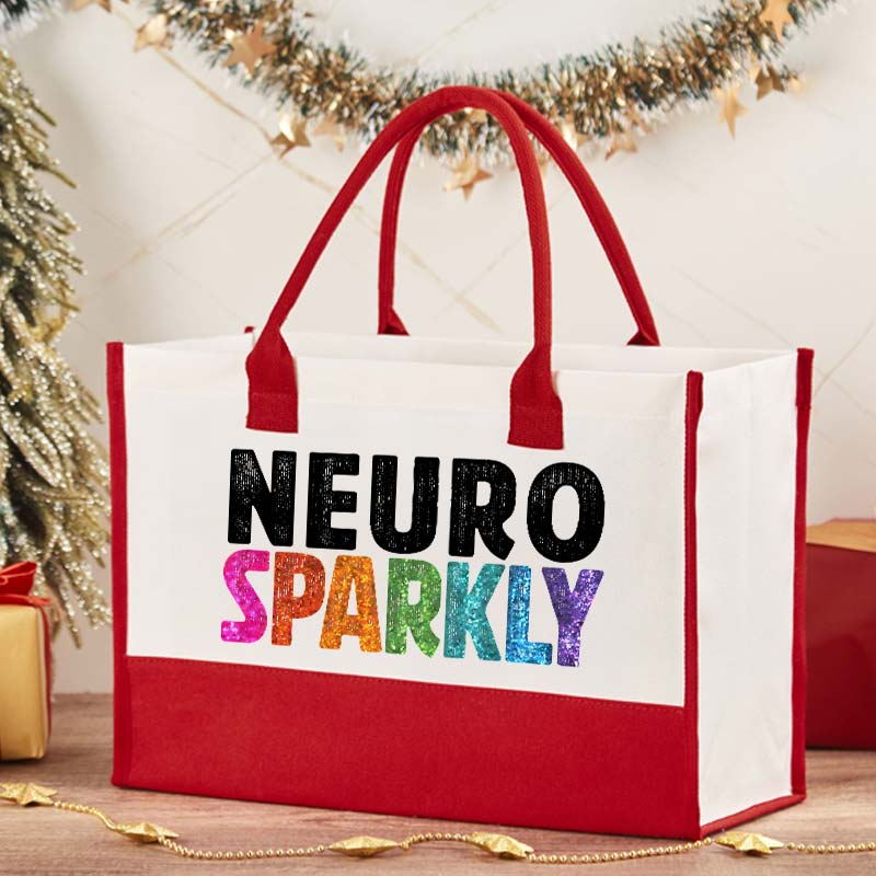 Neuro Sparkly Teacher Cotton Tote Bag