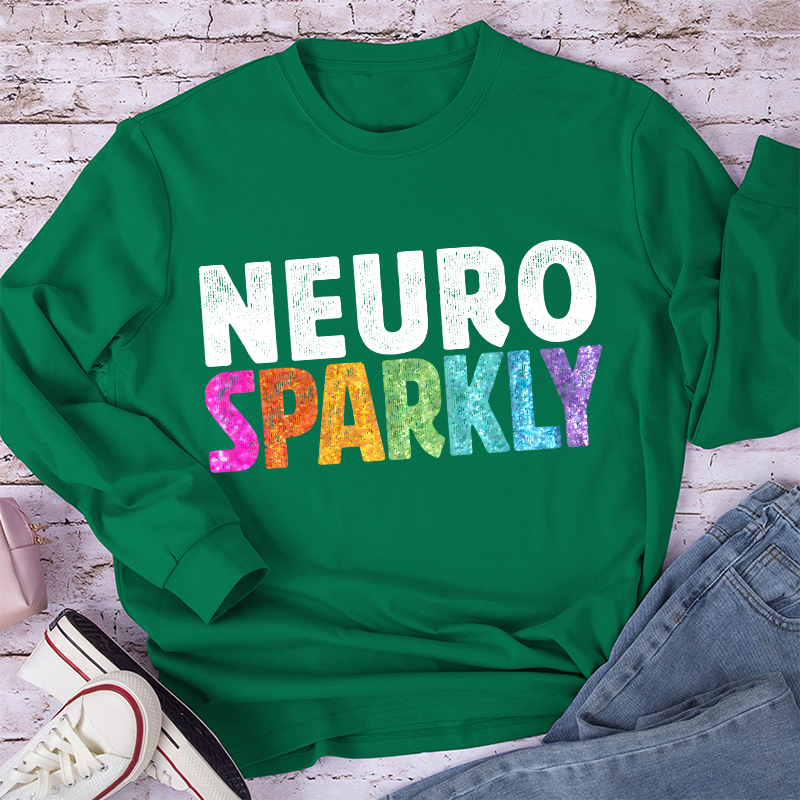 Neuro Sparkly Teacher Long Sleeve T-Shirt