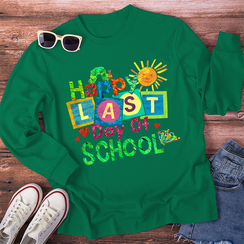 Summer Happy Last Day Of School Teacher Long Sleeve T-Shirt