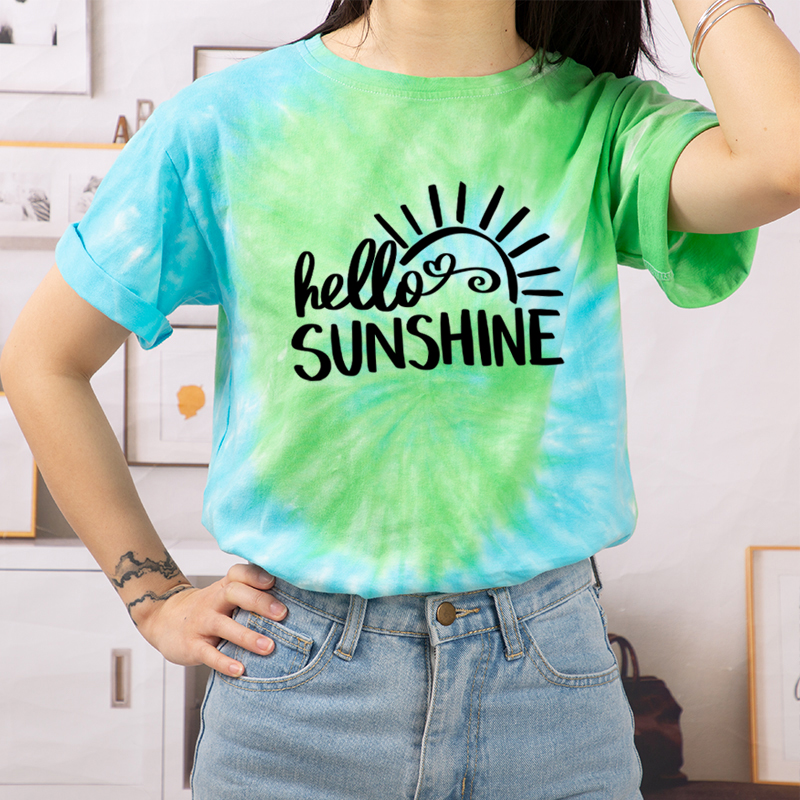 Hello Summer Teacher Tie-dye T-Shirt