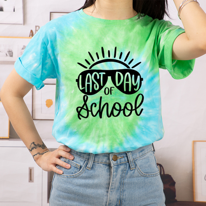 Last Day Of School Teacher Tie-dye T-Shirt
