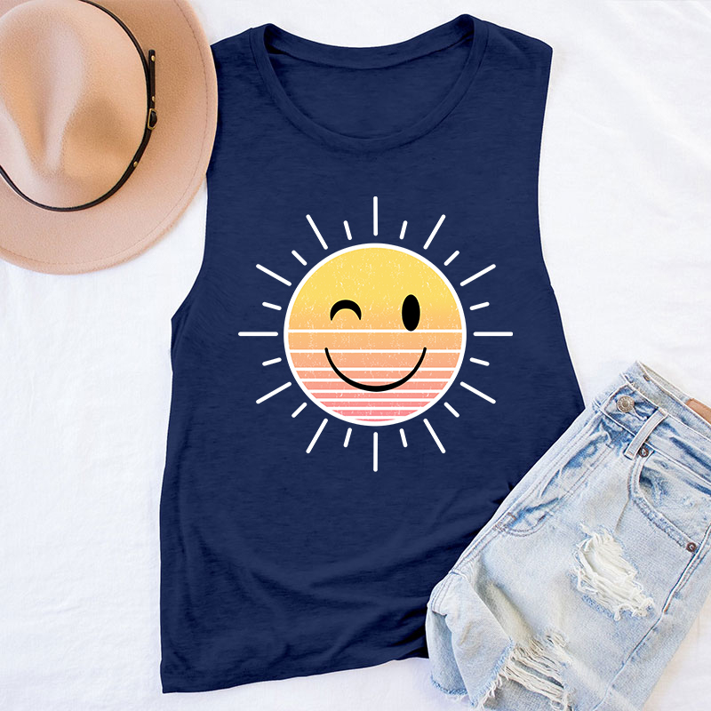 Sunshine Smiley Face Teacher Tank Top
