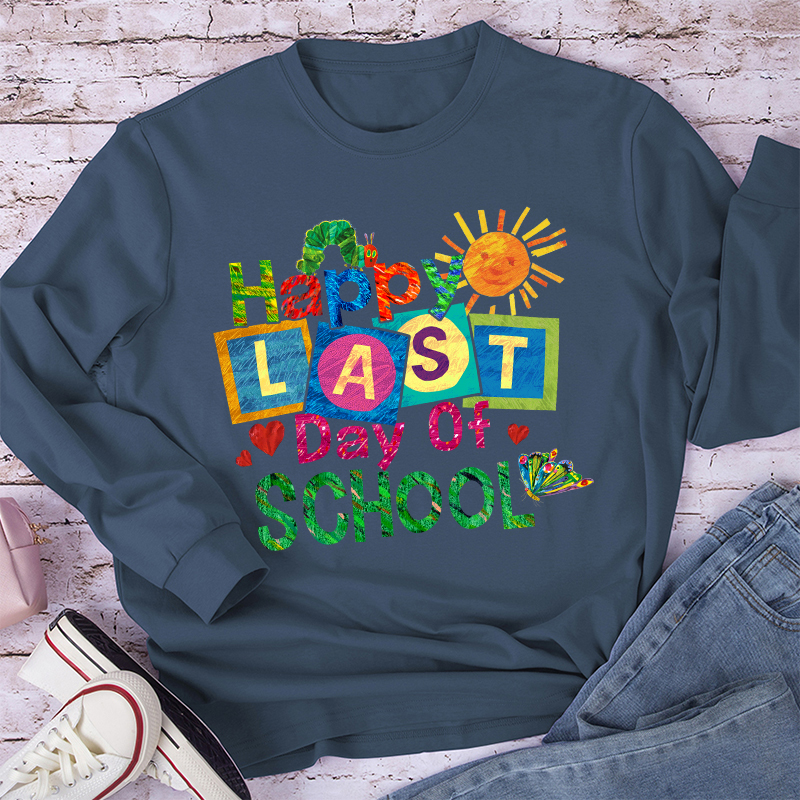 Summer Happy Last Day Of School Teacher Long Sleeve T-Shirt