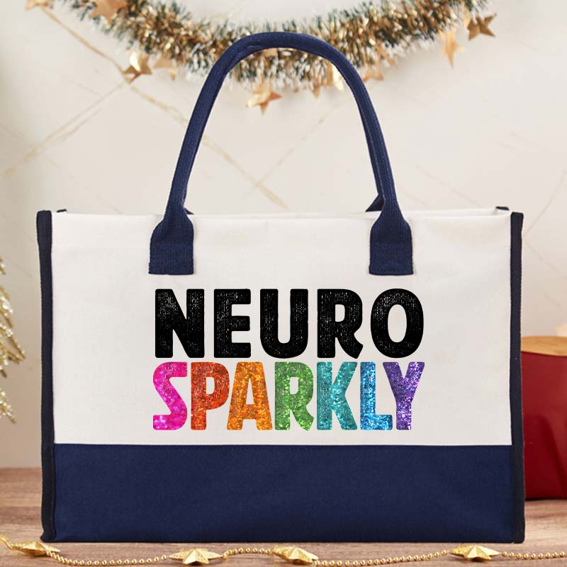 Neuro Sparkly Teacher Cotton Tote Bag