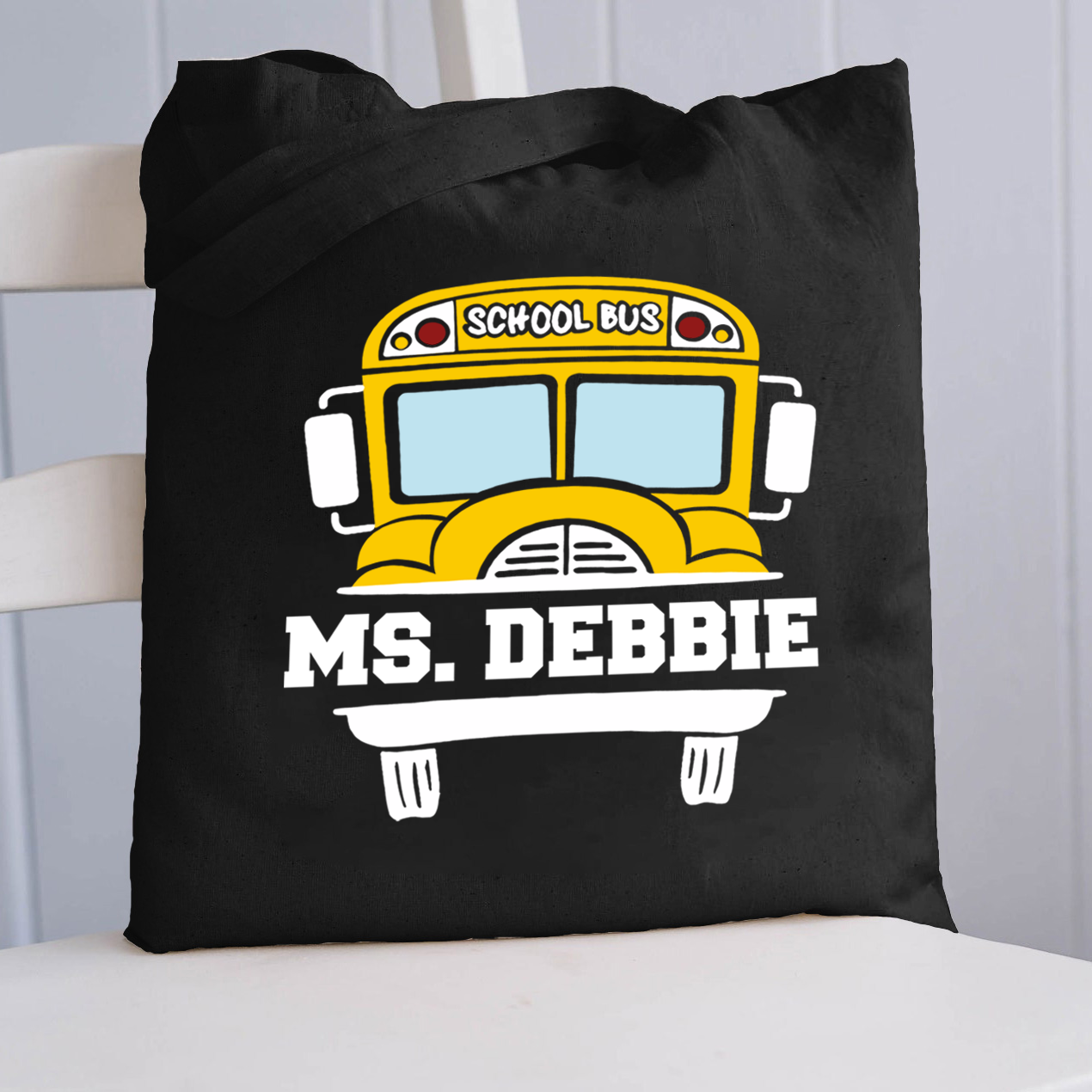 Personalized Back To School Bus Driver Teacher Tote Bag