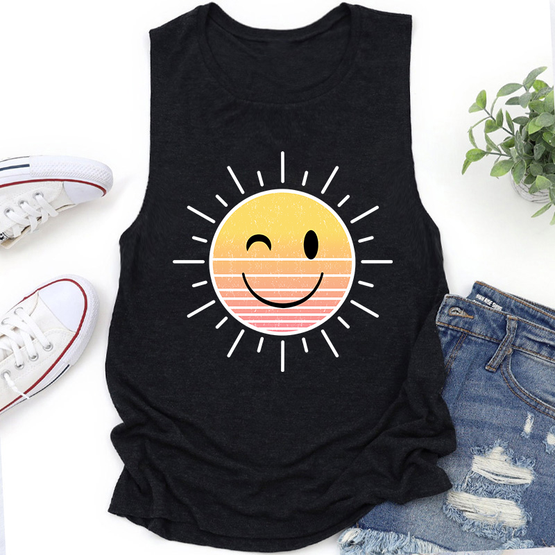 Sunshine Smiley Face Teacher Tank Top
