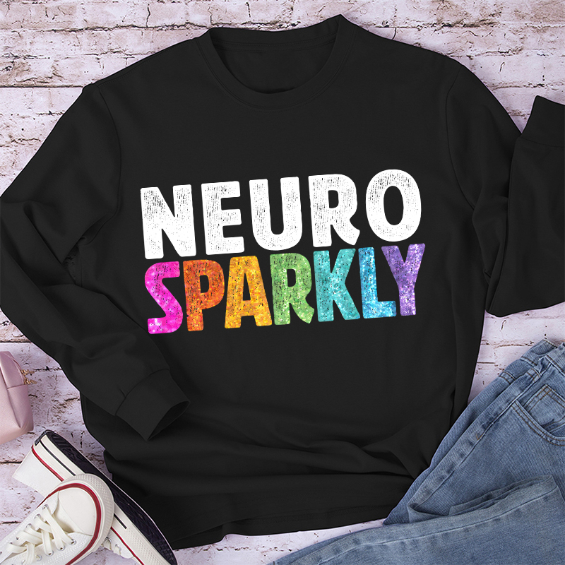 Neuro Sparkly Teacher Long Sleeve T-Shirt